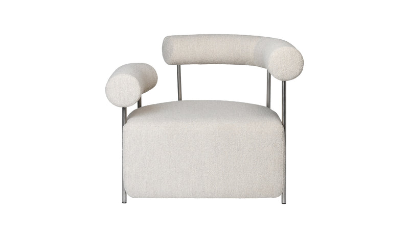 Solitude - Minimalist lounge chair, beige