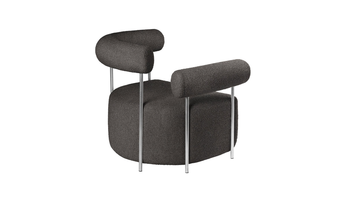Solitude - Minimalist lounge chair, Gray