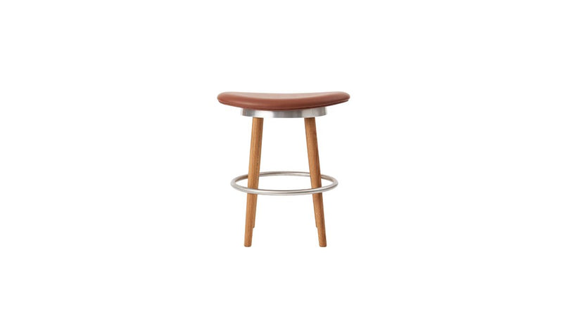 Sturdy - Tabouret, cuir cognac