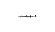 Coat rack, 4 pegs, 40cm, black