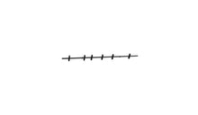 Coat rack, 6 pegs, 70cm, black