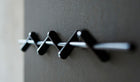 Coat rack, 6 pegs, 70cm, black
