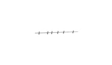 Coat rack, 6 pegs, 70cm, chrome