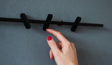 Coat rack, 4 pegs, 40cm, black