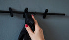 Coat rack, 4 pegs, 40cm, black