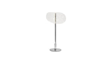 G111 - Lampe galet en verre translucide et pied chrome - NOVINEA Lampe de table