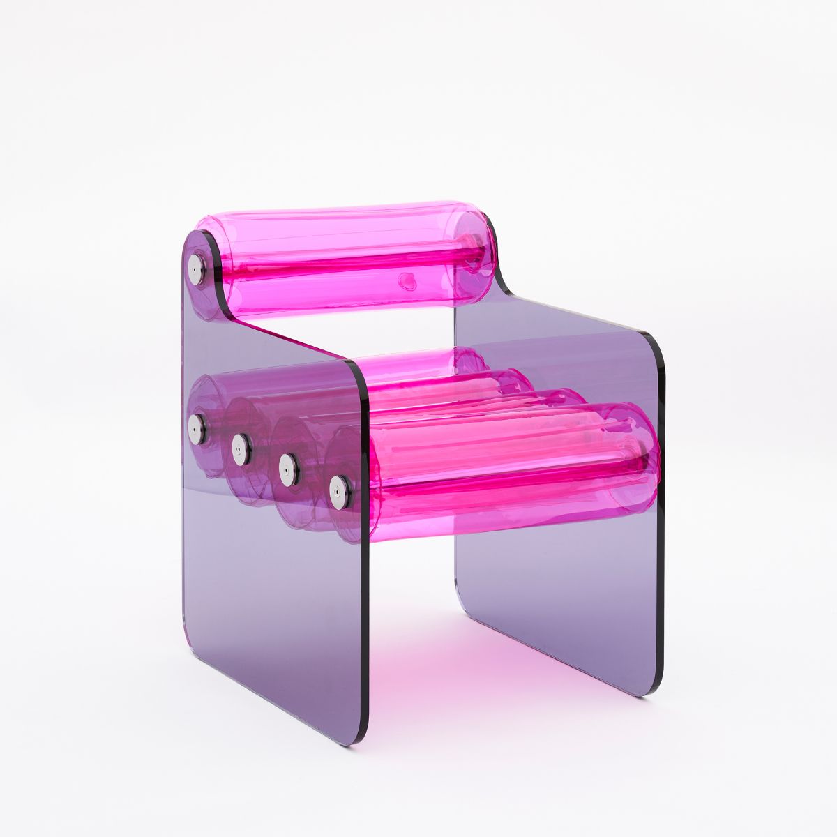 MW04 - Chair with PMMA frame, pink