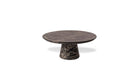 Table basse-Disc - Table basse circulaire, effet marbre, noir--NOVINEA-POLSPOTTEN