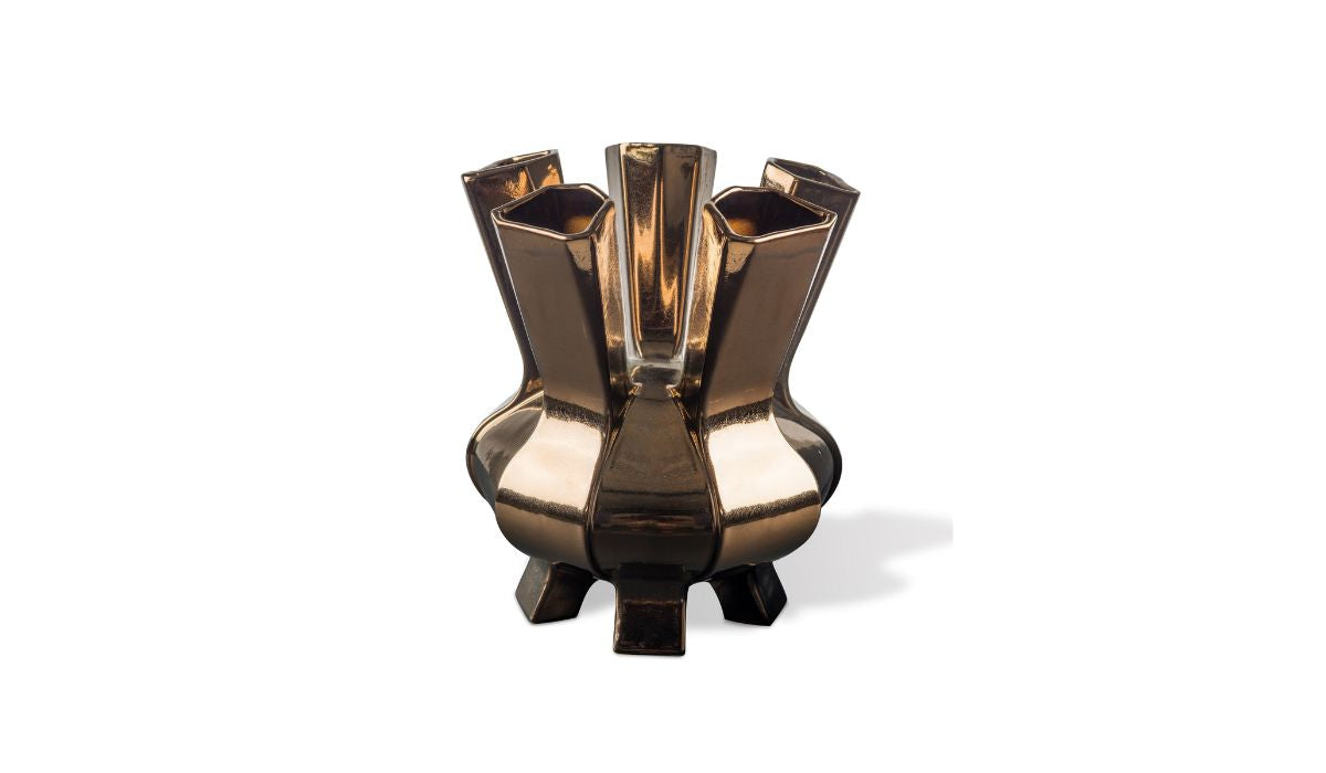 Puyi - Ceramic vase, copper