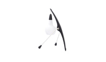 Phasme S n°15.100 - Table lamp, Black ash, white cable, white metal