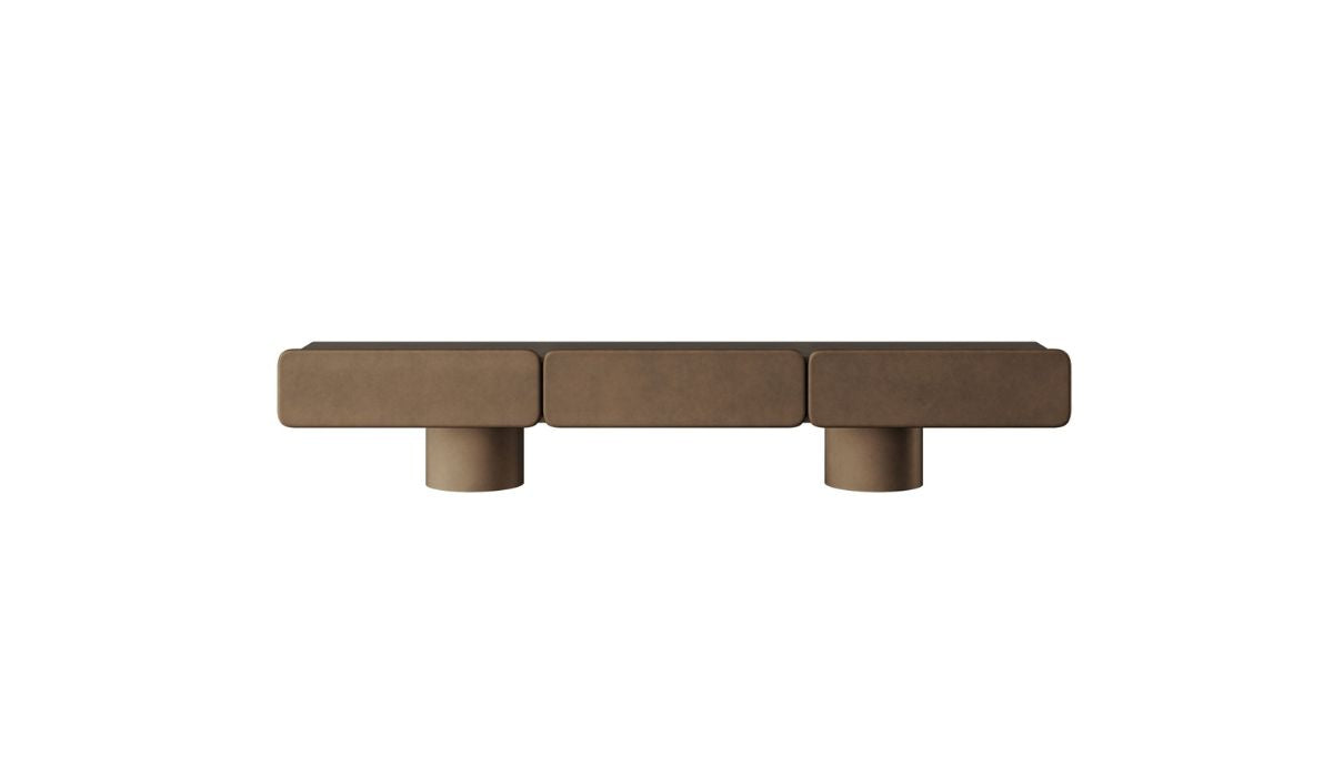 Marte - Low sideboard, bronze, 3 drawers