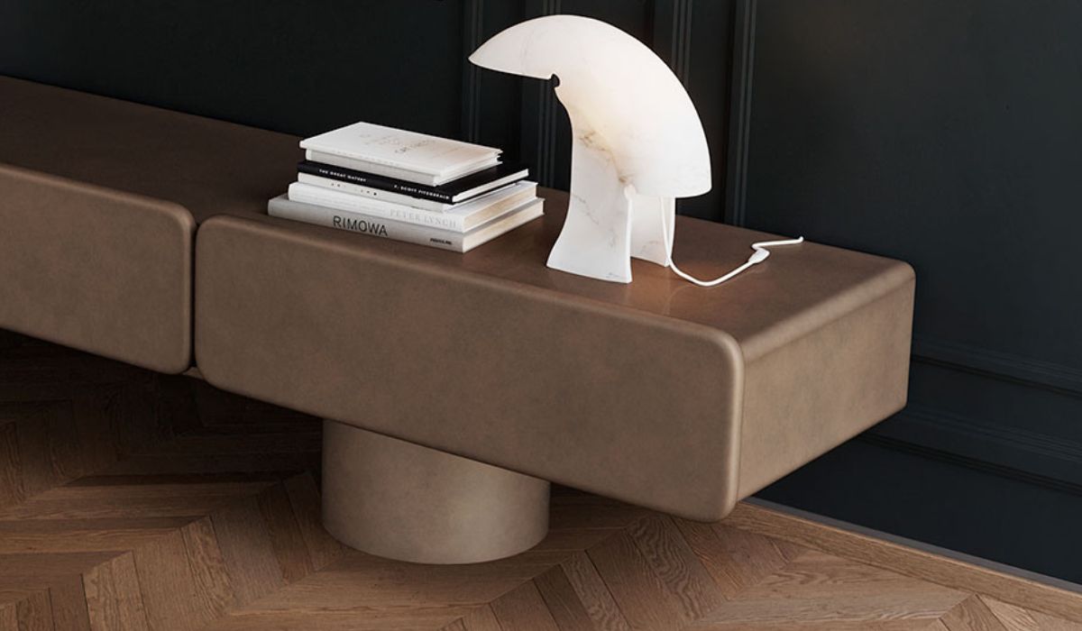 Marte - Low sideboard, bronze, 2 drawers