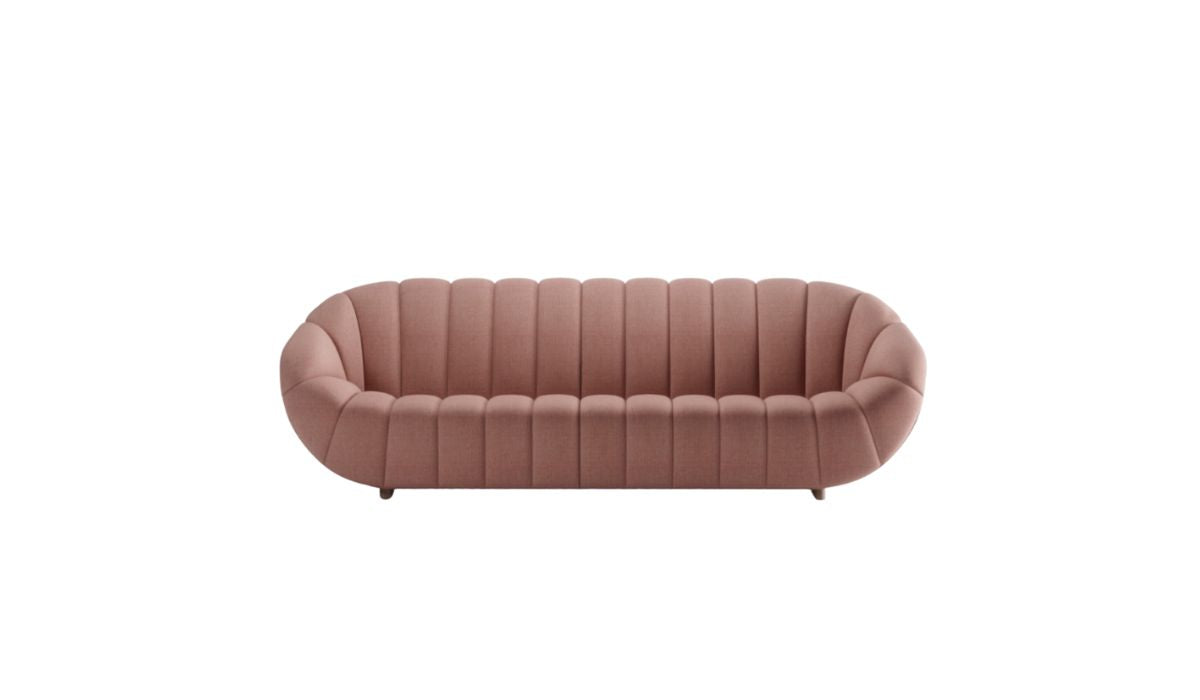 Rabelo - 2-seater sofa, pink fabric