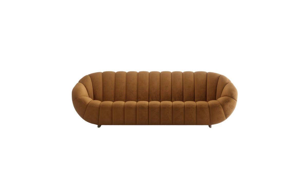 Rabelo - 2-seater sofa, caramel leather