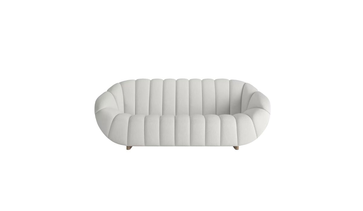 Rabelo - 3-seater sofa, white fabric
