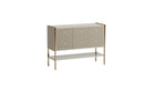 Naïade wooden sideboard, metal structure and leather