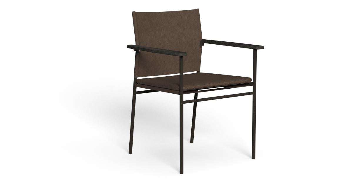 Chaise outdoor-Allure - Chaise outdoor-Moka - Palissandre - Terre cuir écologique-NOVINEA-TALENTI