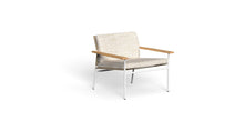 Fauteuil outdoor-Allure - Fauteuil Lounge-Blanc - Teck naturel - Blanc pêche-NOVINEA-TALENTI