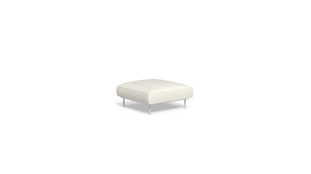 Canapé d'extérieur-Coral - Canapé modulable-Blanc - Blanc chaud / Pouf-NOVINEA-TALENTI
