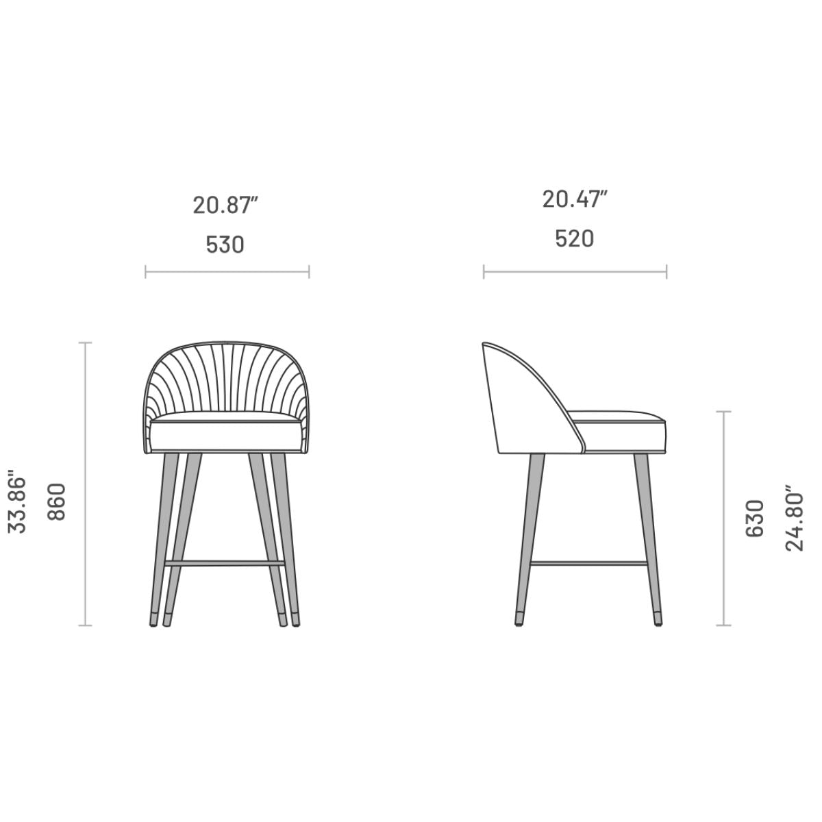 Chaise de bar-Camille - Chaise de bar et de comptoir--NOVINEA-DOMKAPA