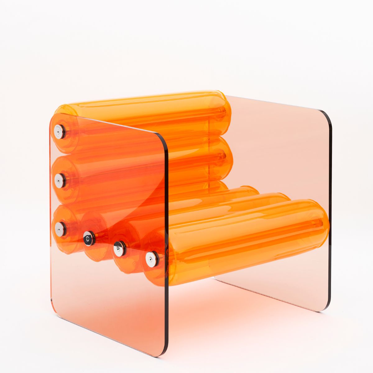 MW01 - Armchair with PMMA structure, orange