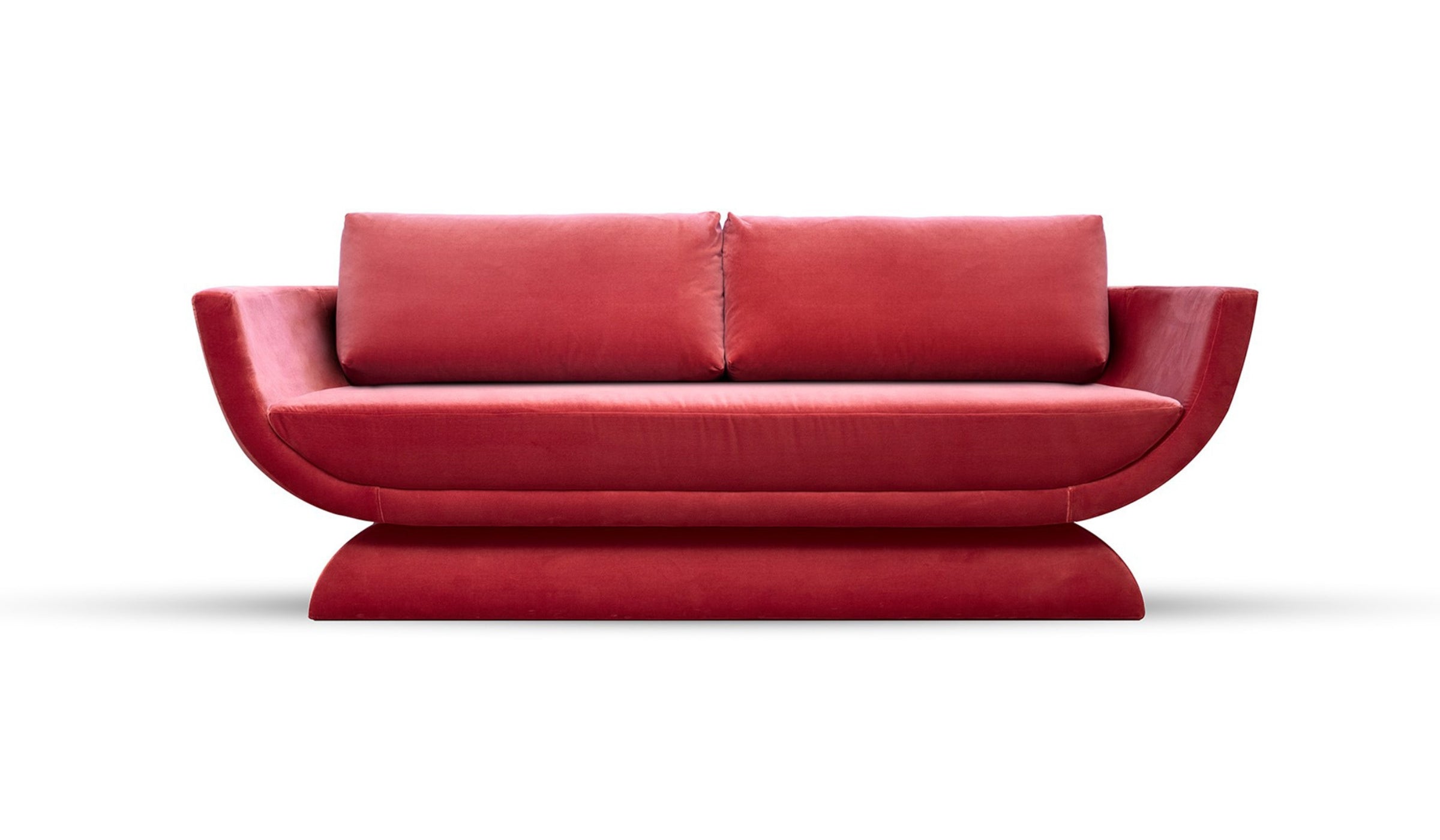 Oscar - Red velvet sofa