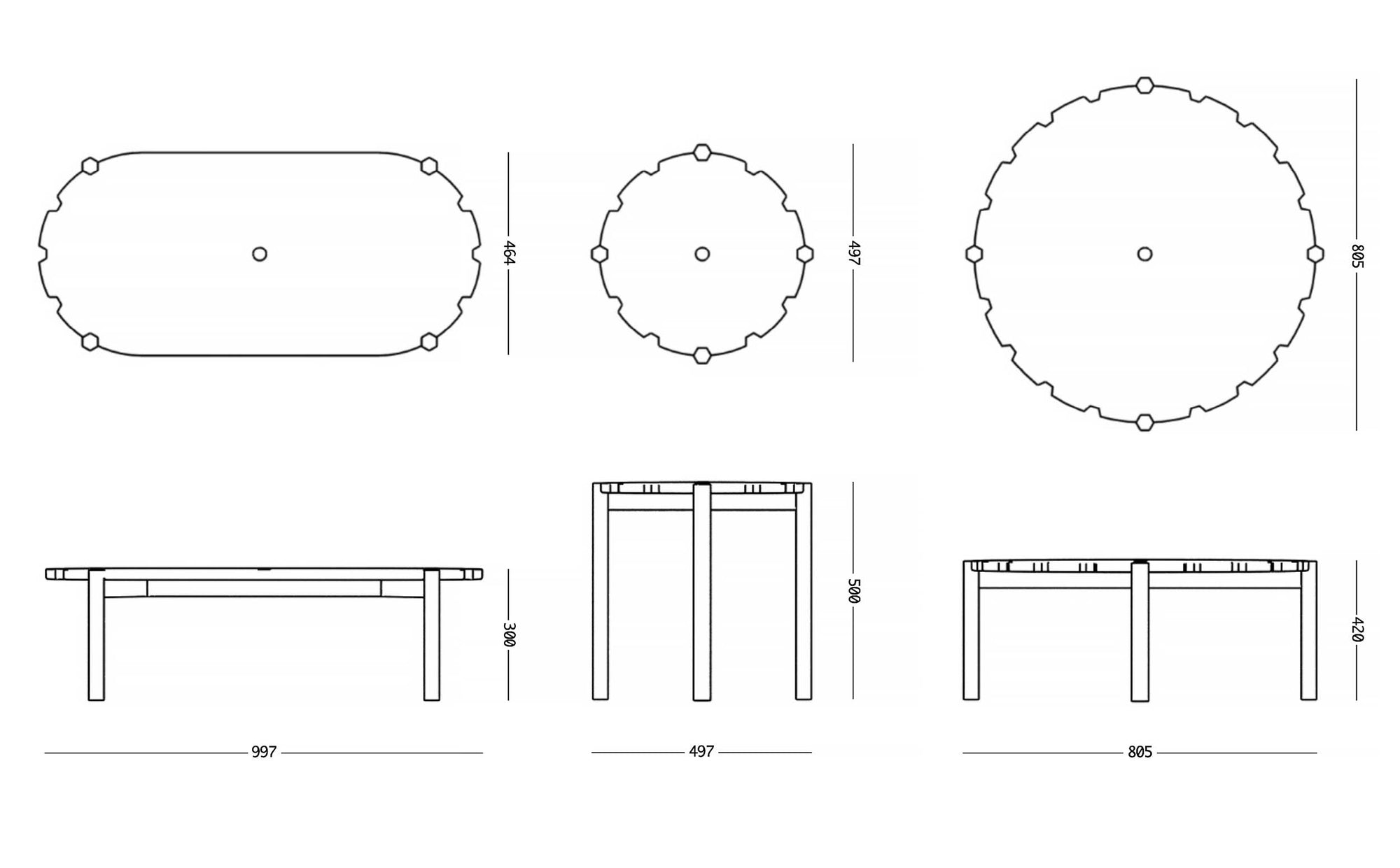 Pinion - Solid oak side table