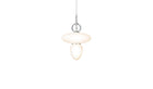 Rizzattoo 43 - Pendant light in satin silver, opal