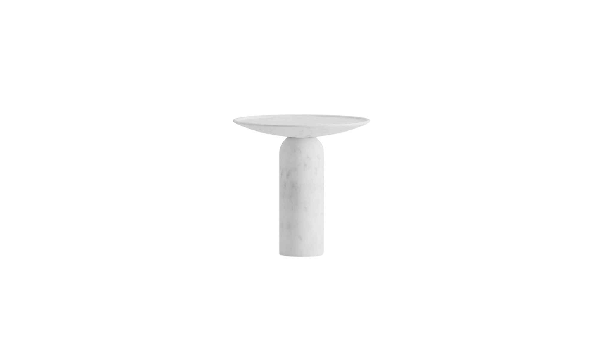 Table d'appoint de luxe Tisbe, en marbre de Carrare