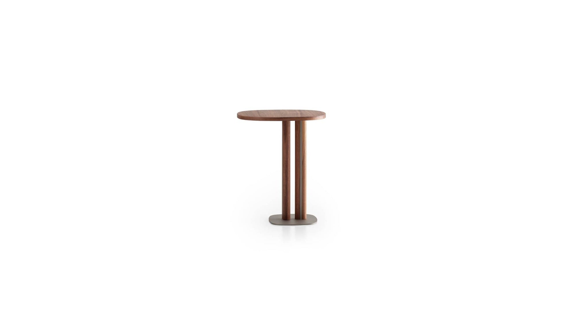 Manhattan High Italian Design Side Table, Walnut