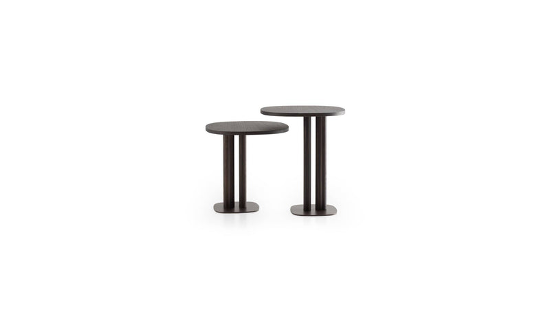 Ensemble de table d'appoint design italien Manhattan, en chêne