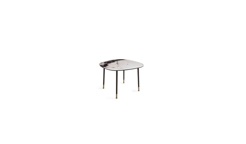 Pebble Medium designer side table, Patagonia printed glass