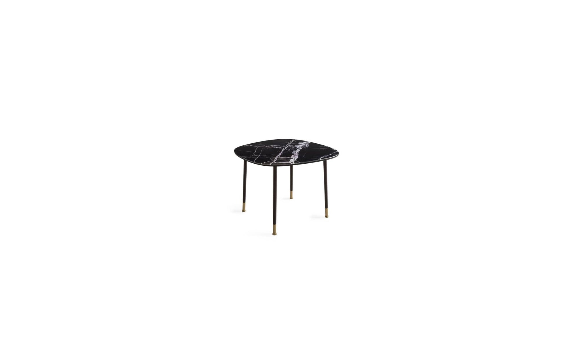 Pebble Medium designer side table, Breccia printed glass