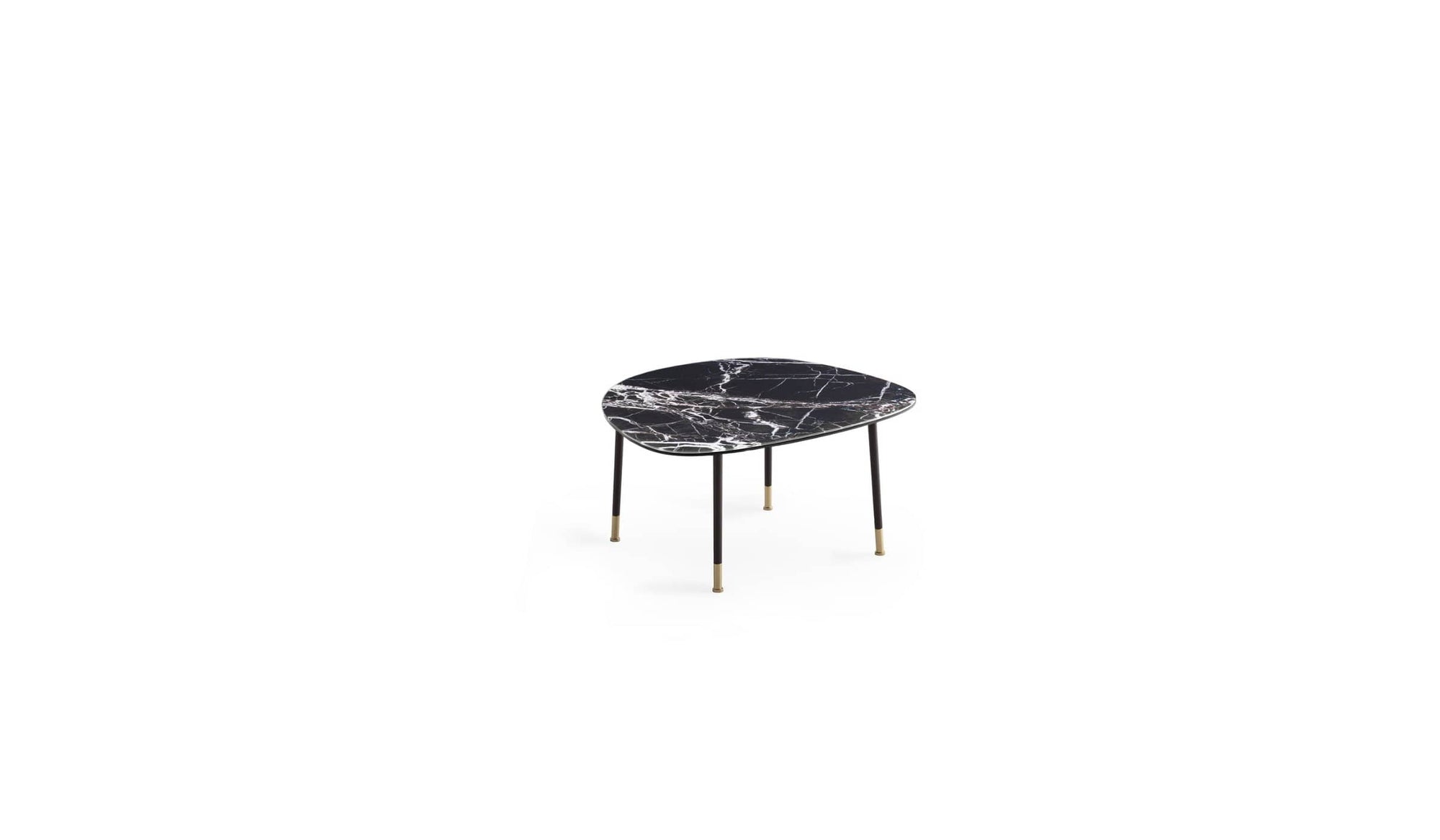 Pebble Grande designer side table, Breccia printed glass