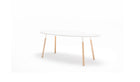 Table Ogi W, 8 personnes, blanc et bois