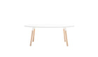 Table Ogi W, 8 personnes, blanc et bois