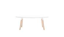 Table Ogi W, 8 personnes, blanc et bois