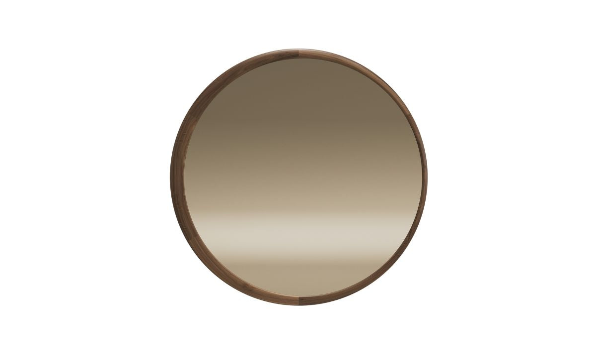 Luna - Miroir XL, encadrement noyer, miroir bronze