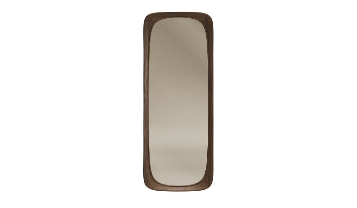 Sixty's - L mirror, walnut frame, bronze mirror