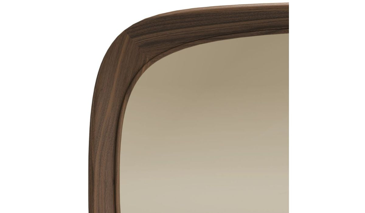 Sixty's - Miroir L, encadrement noyer, miroir bronze