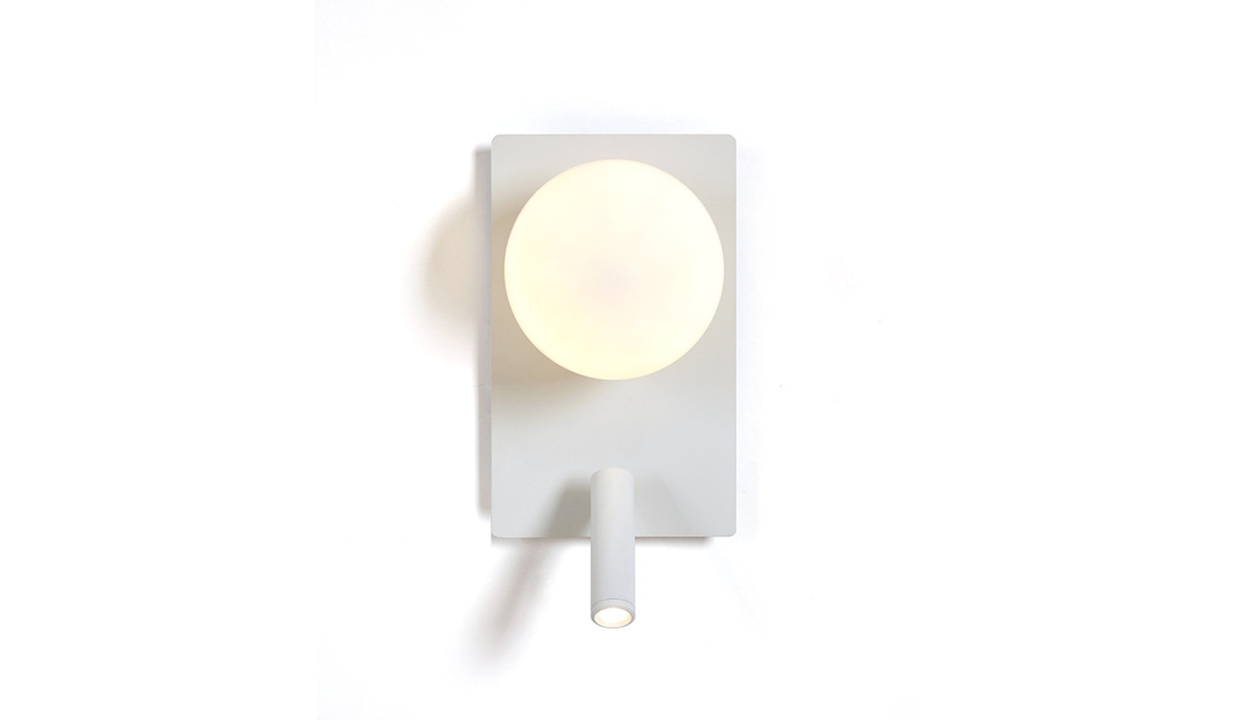 Glos - White metal wall light