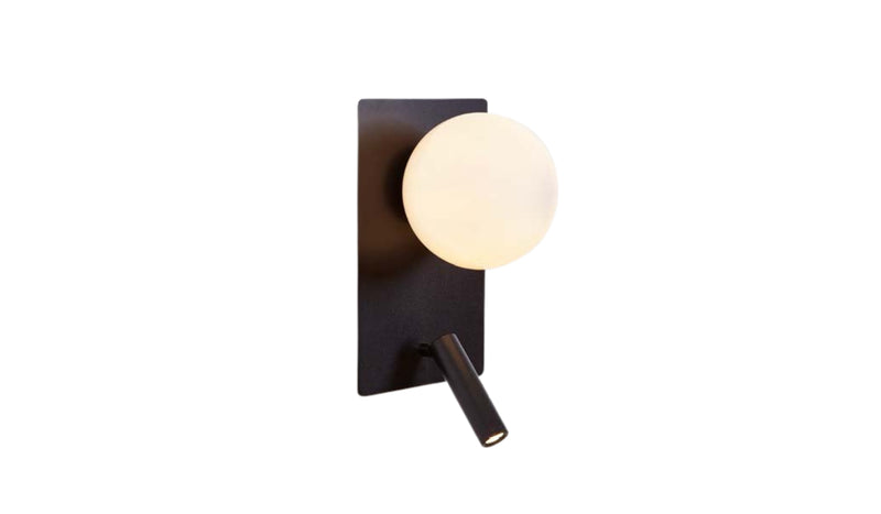 Glos - Black metal wall light