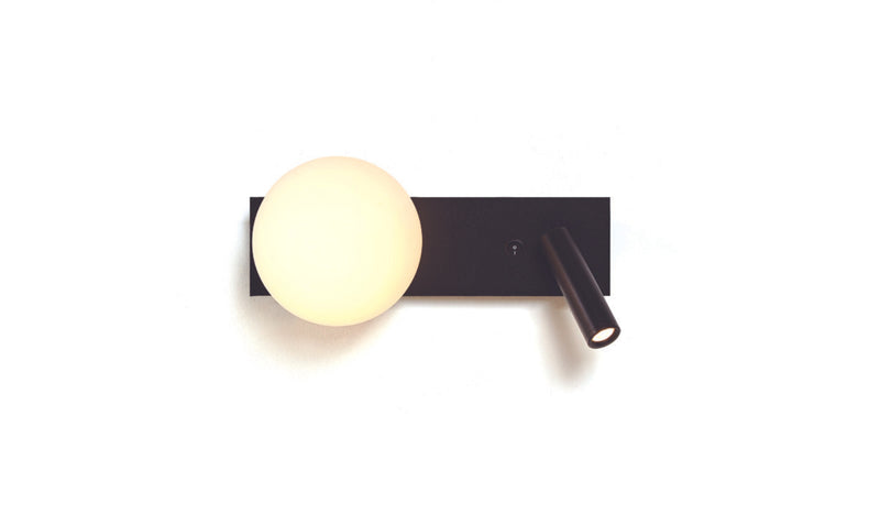 Glos Slim - Black metal wall light