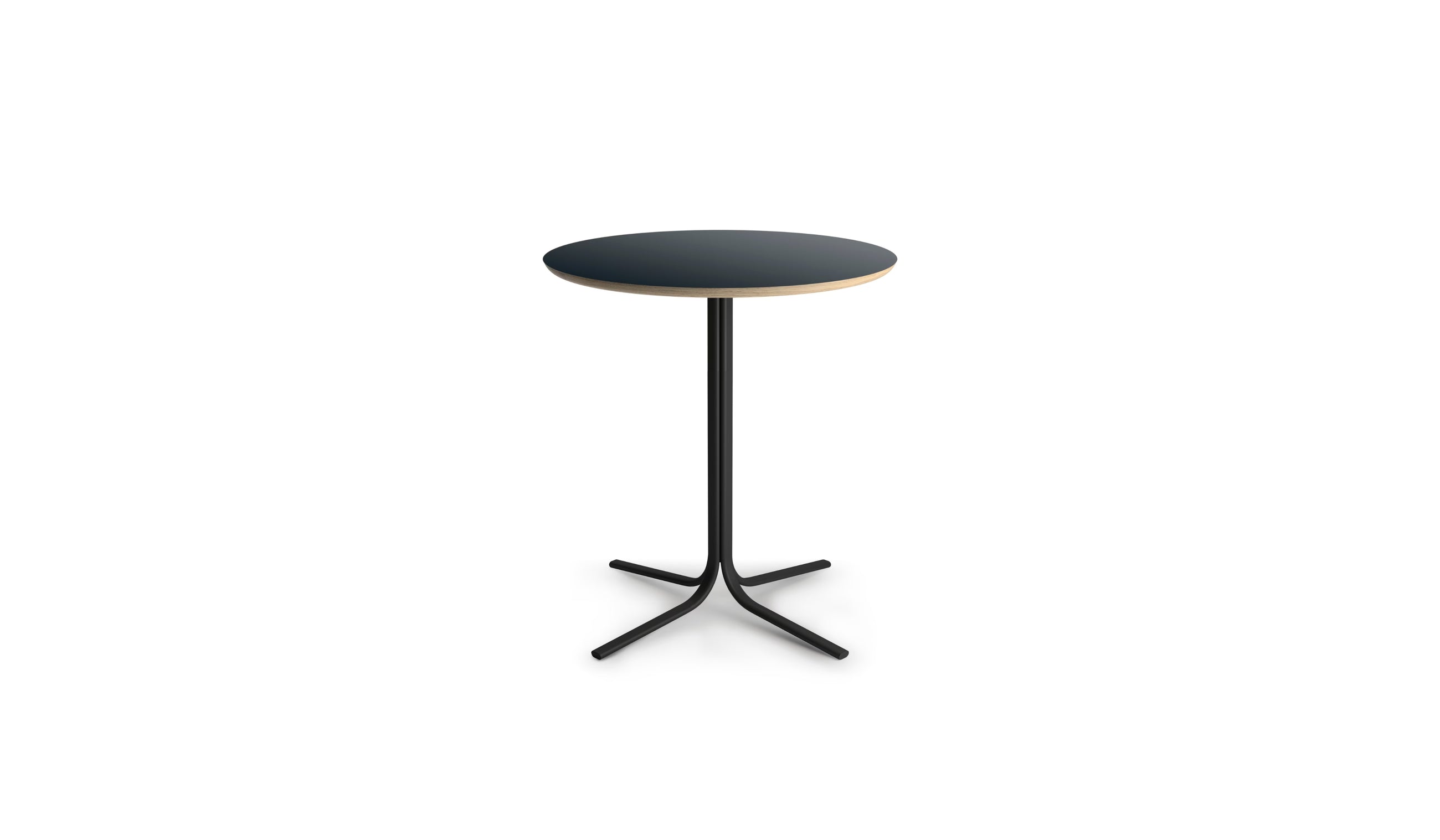 Table bistrot ronde Atal, plateau Ø70 cm en stratifié