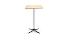 Table haute carrée Atal, H 108 cm, plateau chêne