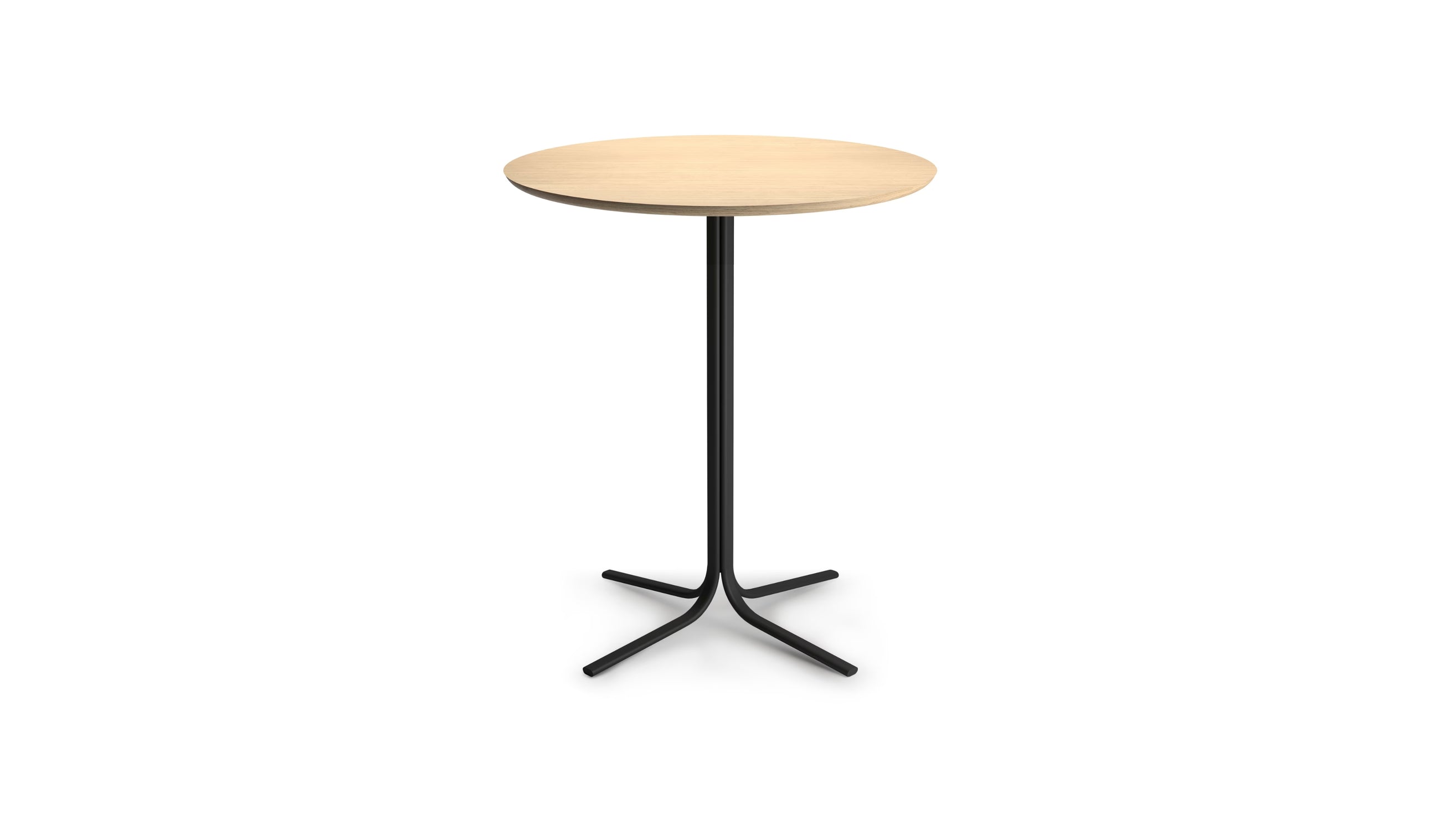 Table haute ronde Atal, H 90 cm, plateau chêne