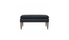 Banc rembourré Tiny Bitch, chêne et cuir noir