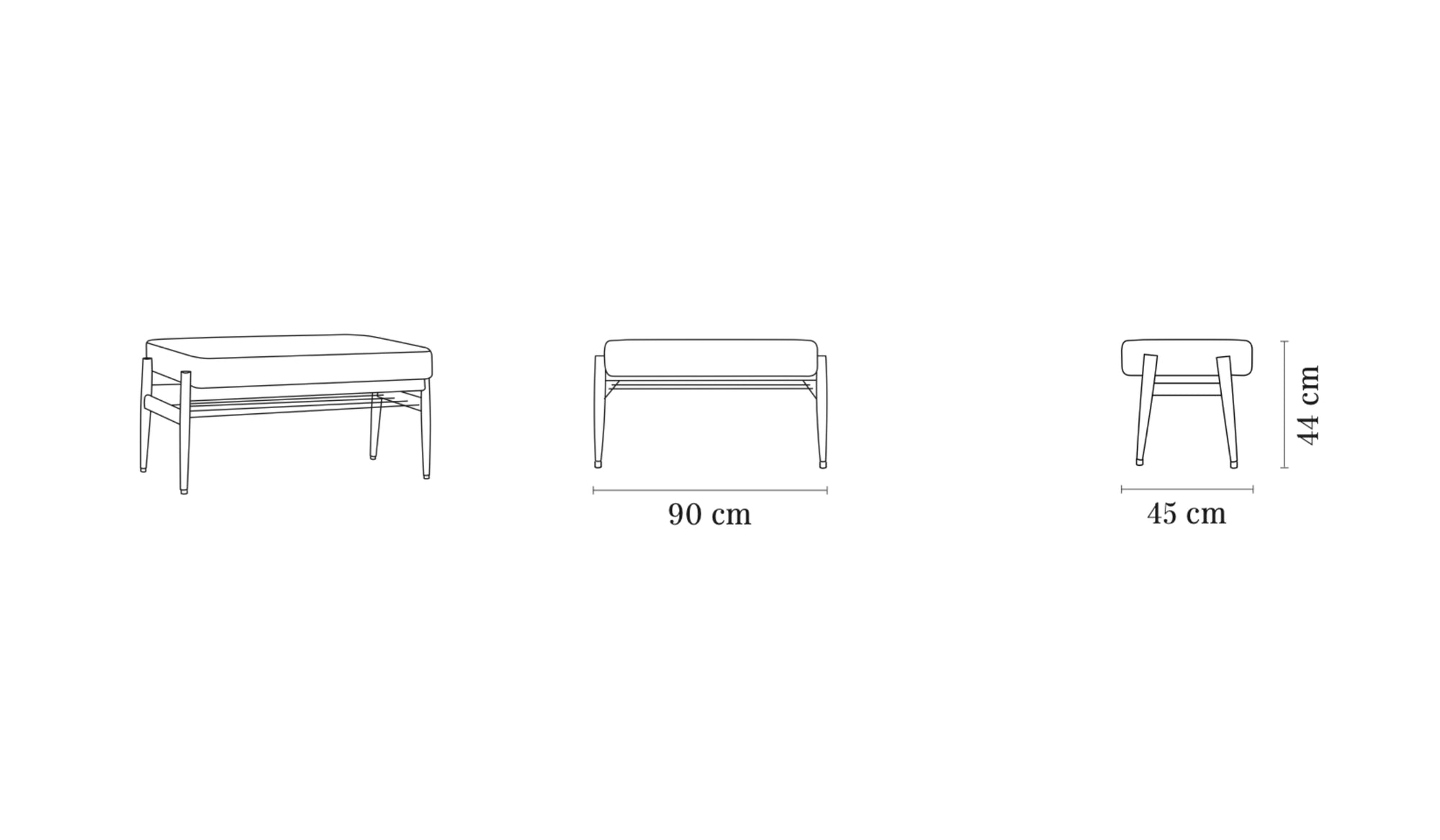 Banc-Fox - Banc, S, tissu bouclé, crème--NOVINEA-366 CONCEPT