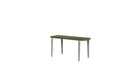 Banc Lou, 90 cm, bois teinté vert et acier gris eucalyptus