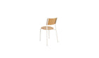 SSD chair in oak and cream white steel